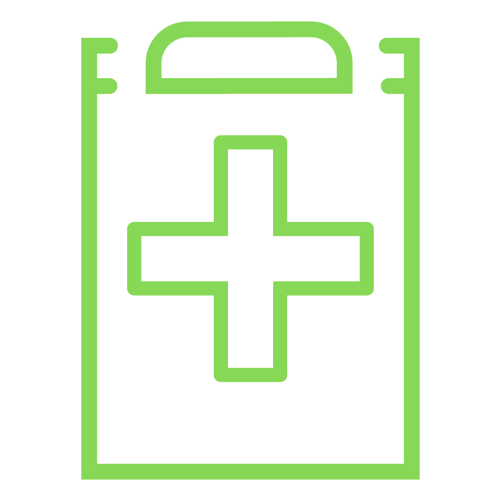 clipboard with medic cross icon