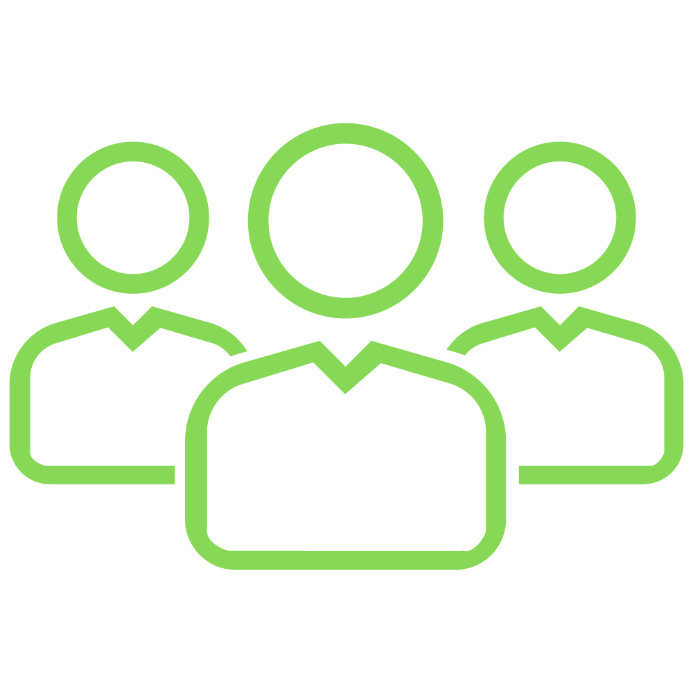 three people in shirts icon